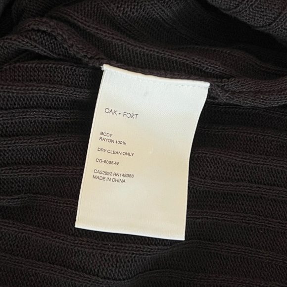 OAK + FORT Long Sleeve Cardigans (set of two: Misty Blue and Black) - Picture 6 of 7
